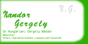nandor gergely business card